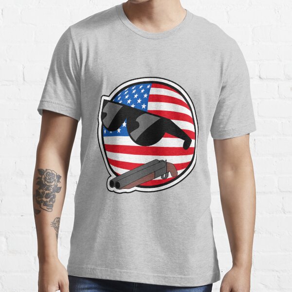 Muricaball (USAball) With Gun - Polandball's Countryballs Essential T-Shirt