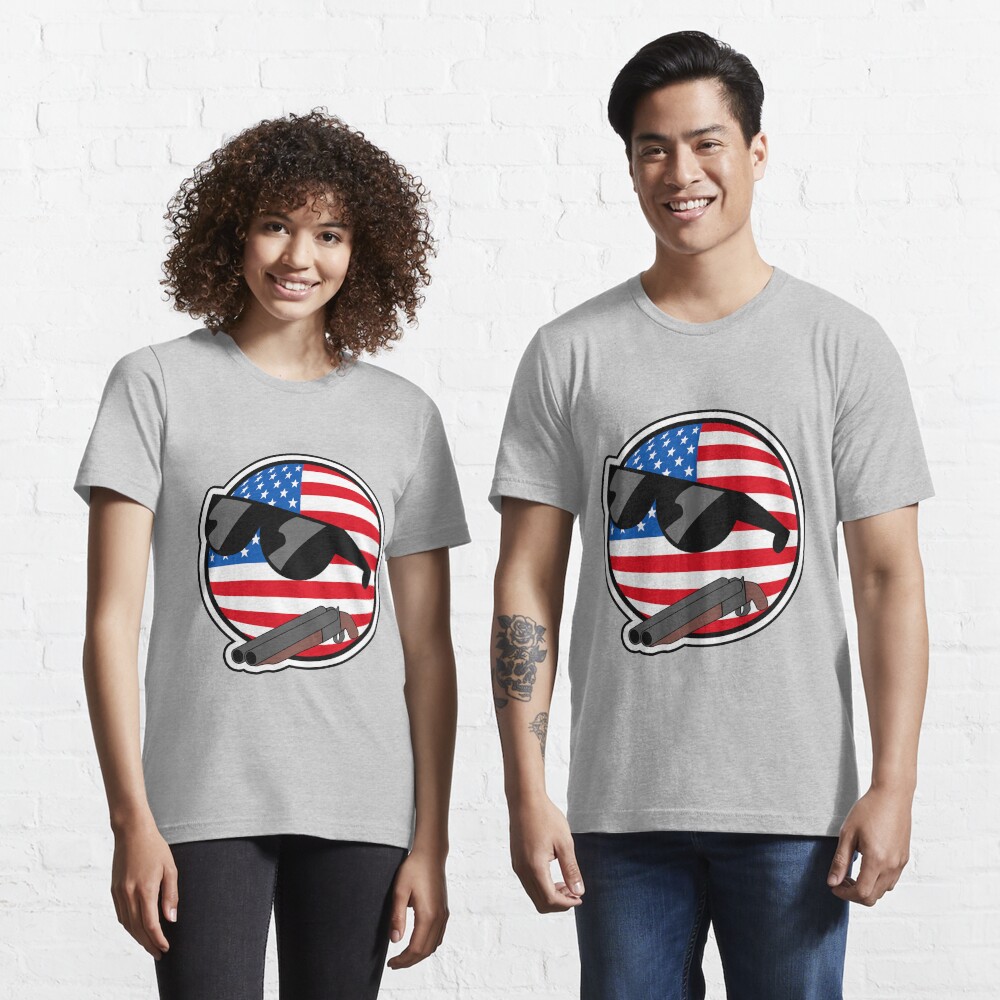Muricaball (USAball) With Gun - Polandball's Countryballs Essential T-Shirt