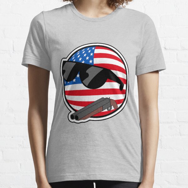 Muricaball (USAball) With Gun - Polandball's Countryballs Essential T-Shirt