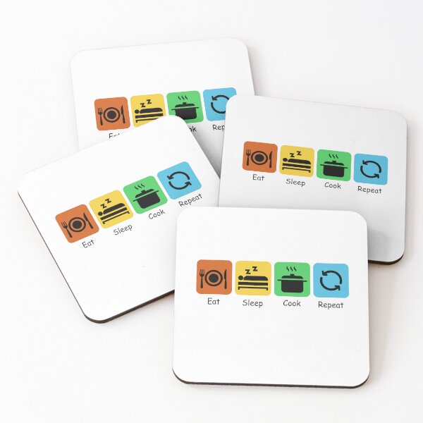 Item preview, Eat, Sleep, Cook, Repeat | Chef| Love Cooking designed and sold by BarbiePearl.