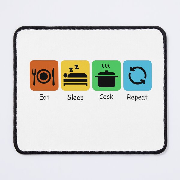 Item preview, Eat, Sleep, Cook, Repeat | Chef| Love Cooking designed and sold by BarbiePearl.