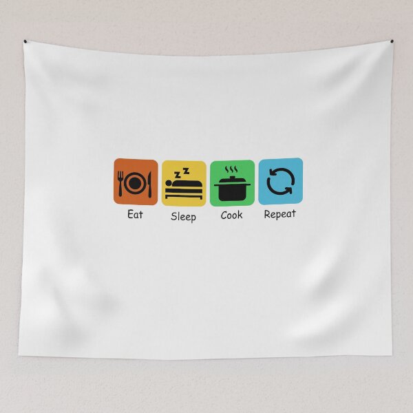 Item preview, Eat, Sleep, Cook, Repeat | Chef| Love Cooking designed and sold by BarbiePearl.