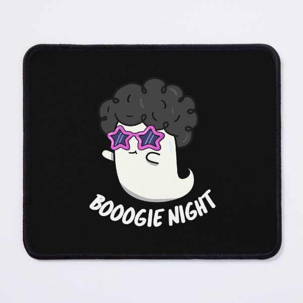 Item preview, Boogie Night Funny Halloween Disco Ghost Puns (Dark BG) designed and sold by punnybone.