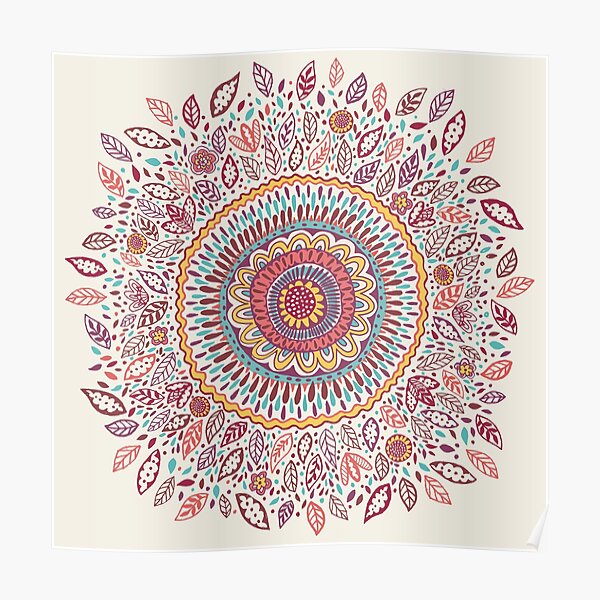 Sunflower Mandala Poster