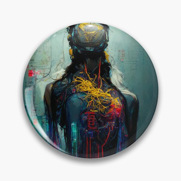 Item preview, Cyberpunk Abstract Character Japanese and Futuristic Anime Character designed and sold by JsongArtPrints.
