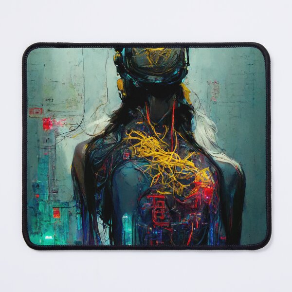 Item preview, Cyberpunk Abstract Character Japanese and Futuristic Anime Character designed and sold by JsongArtPrints.