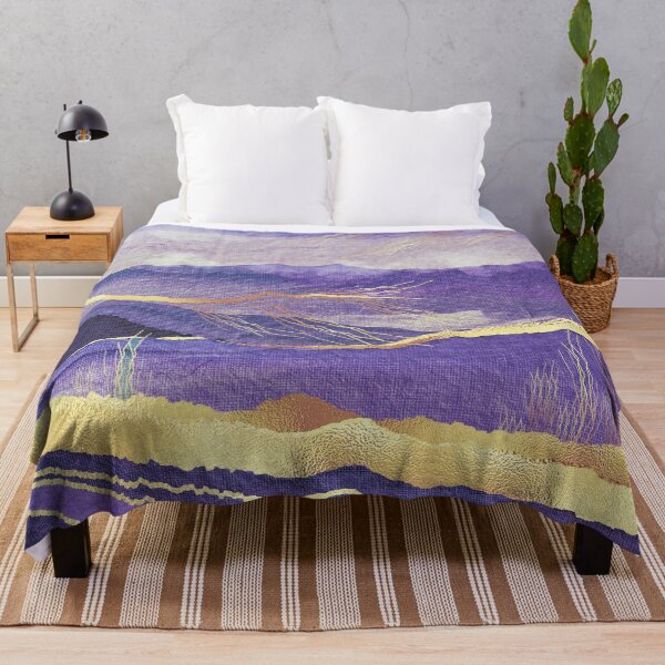 Item preview, Purple and Gold Abstract Landscape designed and sold by Minxylynx4.