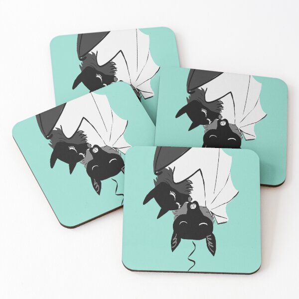Item preview, Bat Hugs for a pink Halloween in mint  designed and sold by belettelepink.