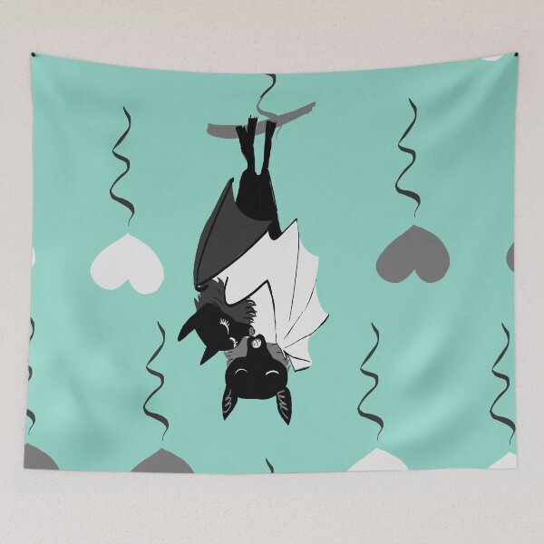 Item preview, Bat Hugs for a pink Halloween in mint  designed and sold by belettelepink.