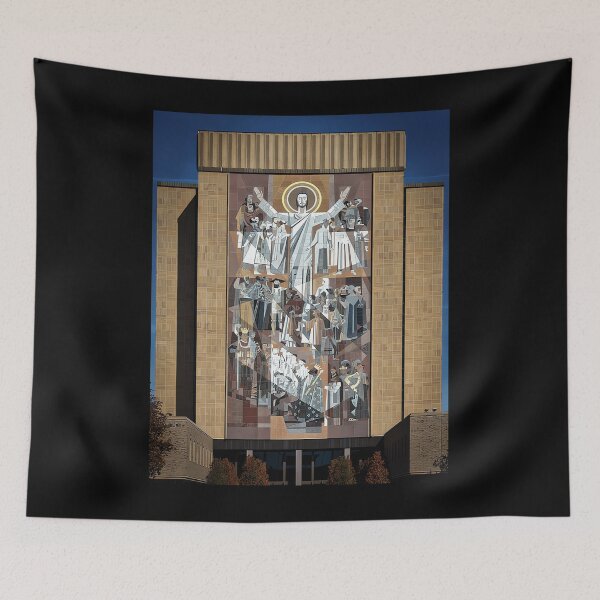 Item preview, notre dames touchdown jesus mountain dreams designed and sold by gabaraysupm.