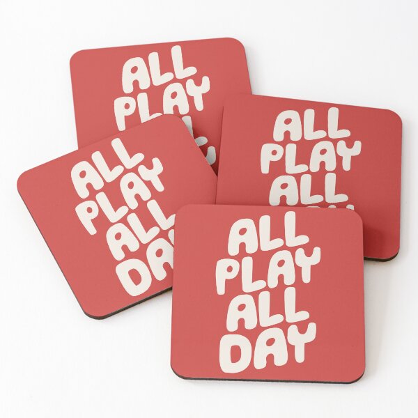Item preview, All Play All Day Inspirational Typography Print in Red designed and sold by MotivatedType.