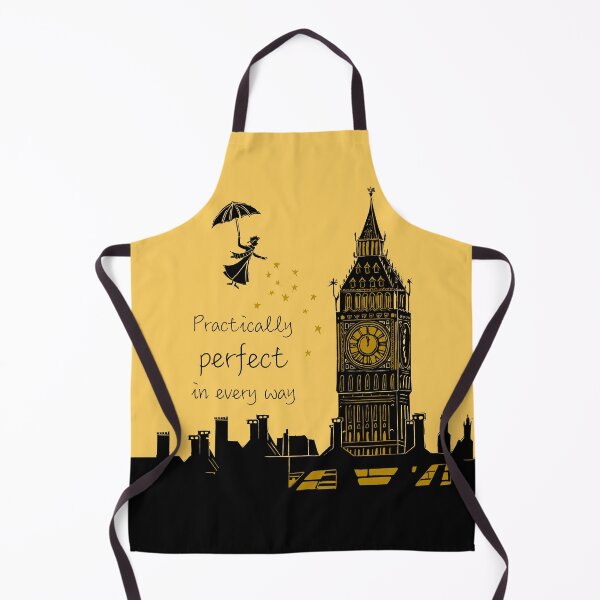 Item preview, Mary Poppins Practically Perfect in Every Way Linocut on Yellow designed and sold by Maddy Bennett.