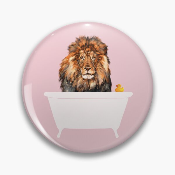 Item preview, Lion in Bathtub Pink designed and sold by bignosework.