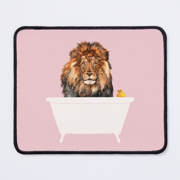 Item preview, Lion in Bathtub Pink designed and sold by bignosework.