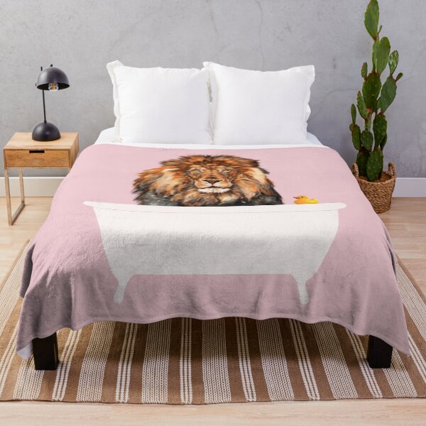 Item preview, Lion in Bathtub Pink designed and sold by bignosework.