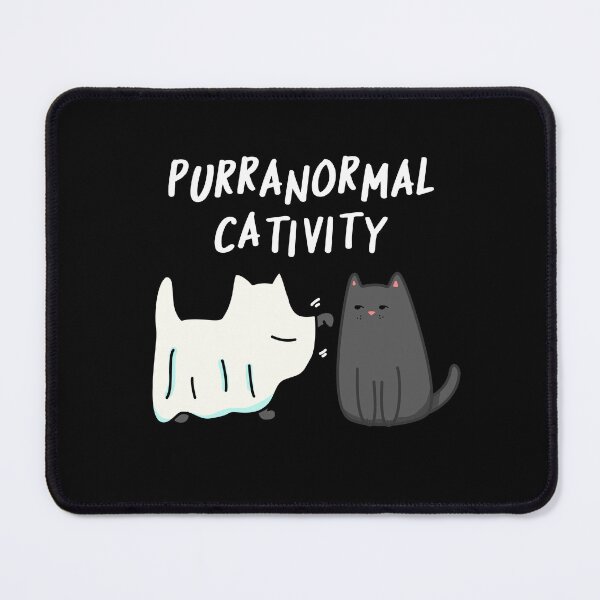 Item preview, Purranormal Cativity Funny Halloween Cat Puns (Dark BG) designed and sold by punnybone.