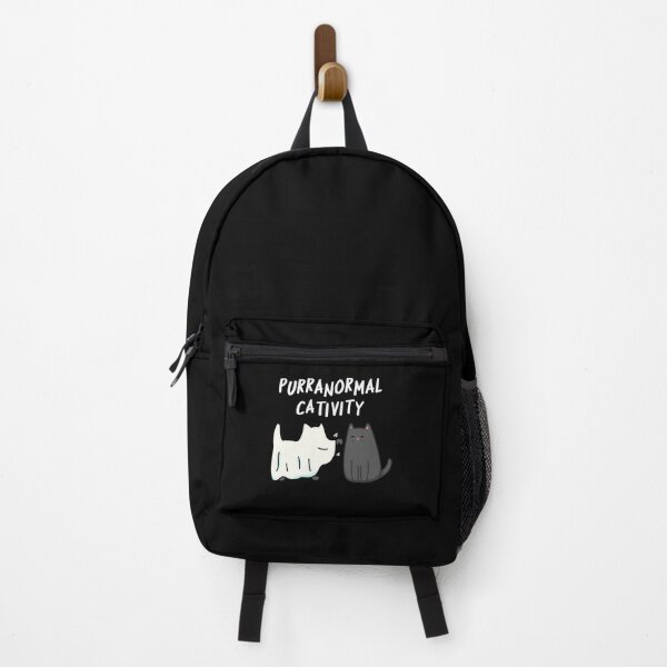 Item preview, Purranormal Cativity Funny Halloween Cat Puns (Dark BG) designed and sold by punnybone.
