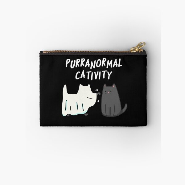 Item preview, Purranormal Cativity Funny Halloween Cat Puns (Dark BG) designed and sold by punnybone.