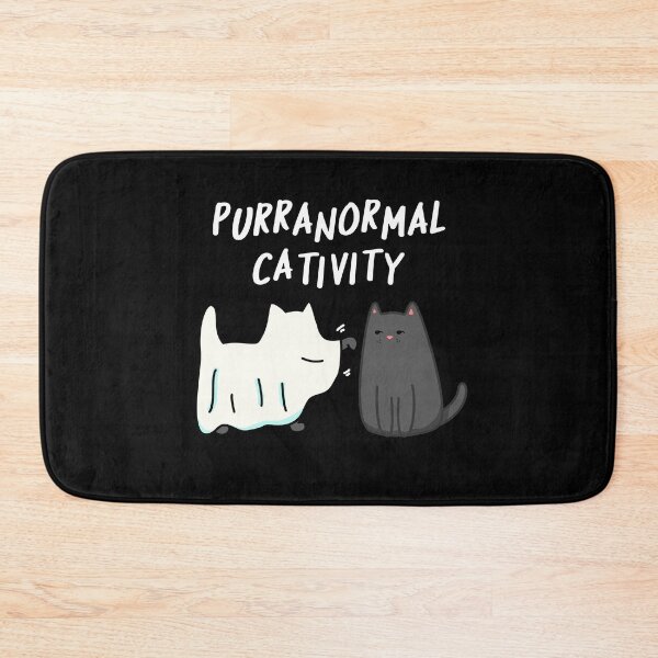 Item preview, Purranormal Cativity Funny Halloween Cat Puns (Dark BG) designed and sold by punnybone.