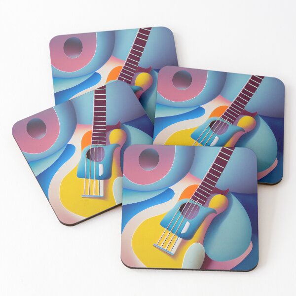Item preview, The Surrealistic Guitar in Pastel Colors designed and sold by KOTOdesign.