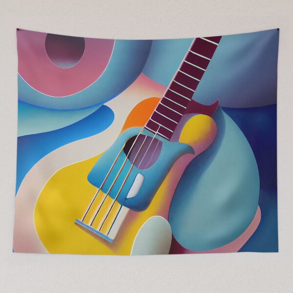 Item preview, The Surrealistic Guitar in Pastel Colors designed and sold by KOTOdesign.