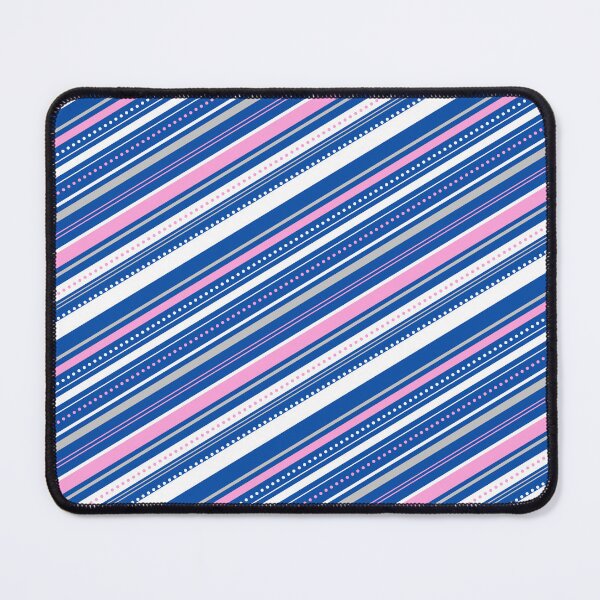 Item preview, Blue White Pink and Grey Diagonal Stripes Pattern designed and sold by humnoo.