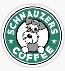 Schnauzer Coffee Sticker