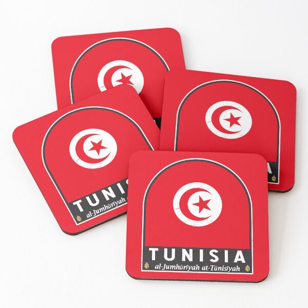 Item preview, Tunisia Flag Emblem Distressed Vintage designed and sold by KrisSidDesigns.