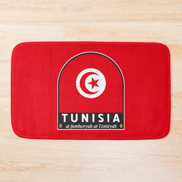 Item preview, Tunisia Flag Emblem Distressed Vintage designed and sold by KrisSidDesigns.