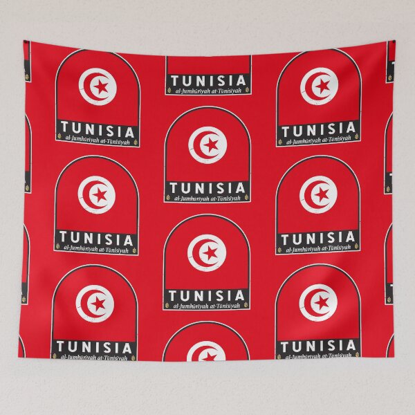 Item preview, Tunisia Flag Emblem Distressed Vintage designed and sold by KrisSidDesigns.