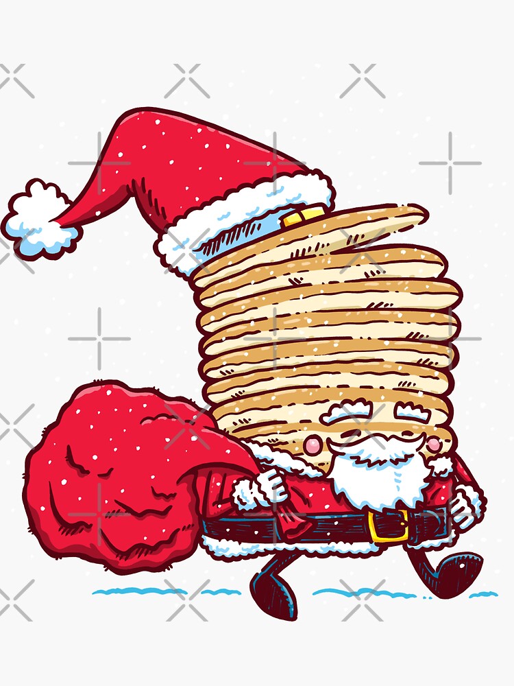 Thumbnail 3 of 3, Sticker, Santa Pancake designed and sold by nickv47.