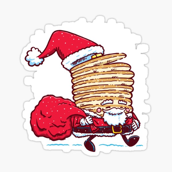 Santa Pancake Sticker