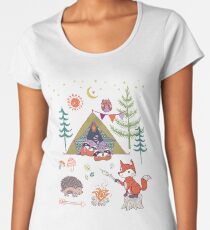 Woodland Animals Campout Women's Premium T-Shirt