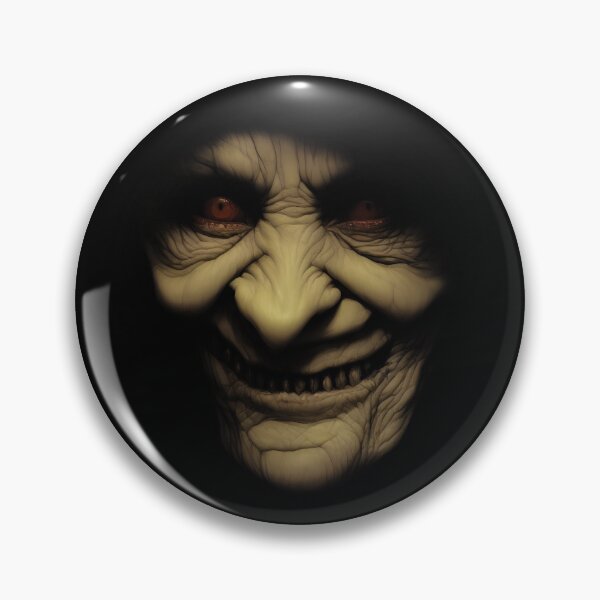 Item preview, Halloween Old Scary Witch – Creepy Horror Spooky Scary Face Of An Old Woman Witch designed and sold by MadeByRobots.