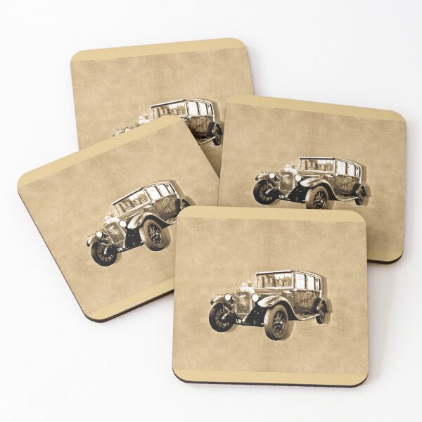 Item preview, Distressed Red Vintage Car from The London Bus Museum No. 2 designed and sold by CrystalsArtPaws.