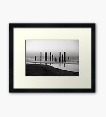 Pier Silhouette Framed Print