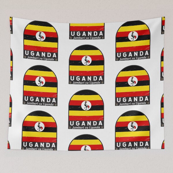 Item preview, Uganda Flag Emblem Distressed Vintage designed and sold by KrisSidDesigns.