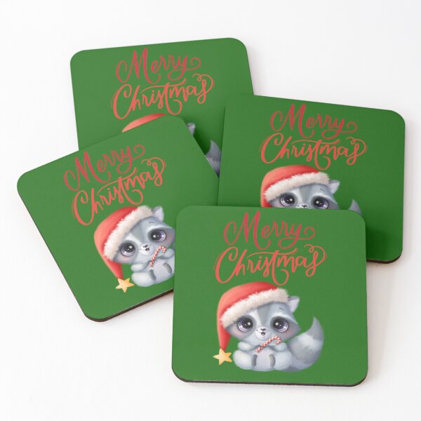 Item preview,  Christmas Design Baby Racoon Cute Merry Christmas  designed and sold by BearCaveDesigns.