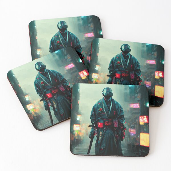 Item preview, Cyberpunk Samurai Futuristic City Poster designed and sold by JsongArtPrints.