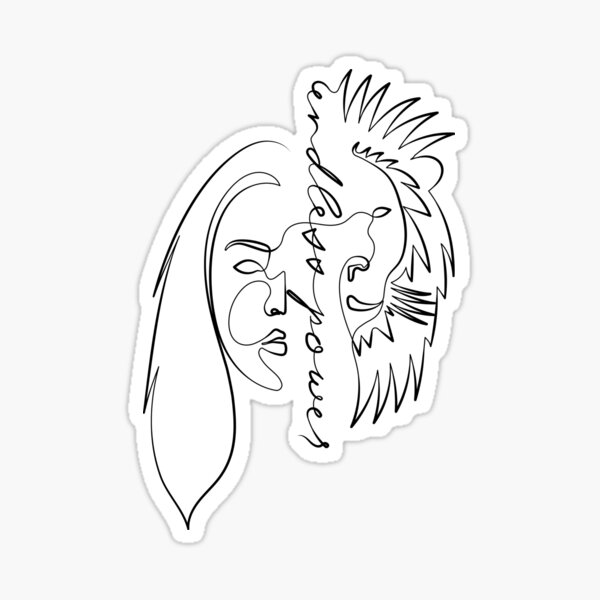 "Endless Power One Line Drawing One Line Art Minimal Minimalist