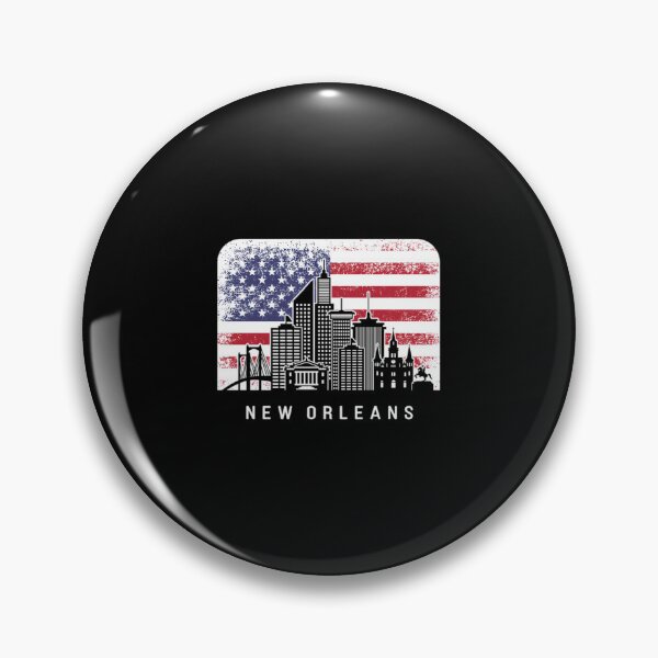 Item preview, New Orleans Louisiana Skyline Vintage American Fla designed and sold by aldiqssurugam.