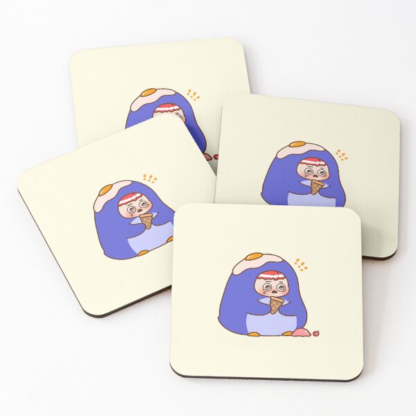 Aperçu de l'œuvre Pingouin Chibi mignon avec personnage de crème glacée créée et vendue par satchisatchi.