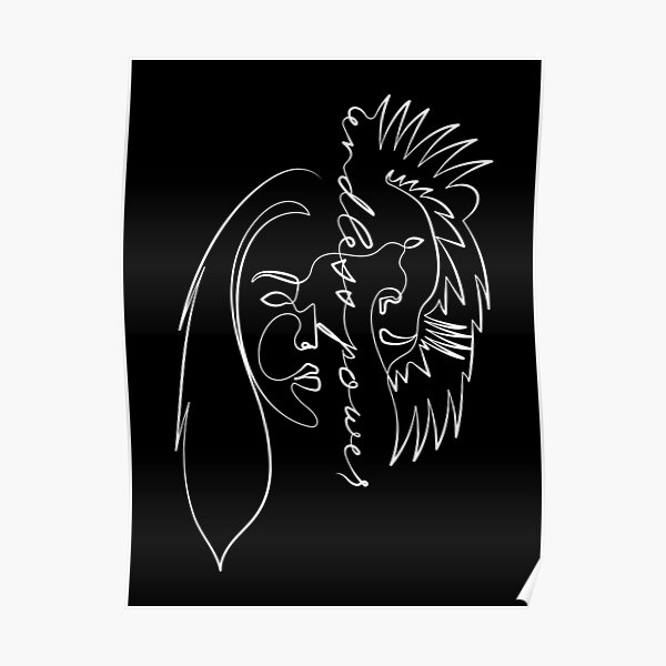 "Endless Power One Line Drawing One Line Art Minimal Minimalist