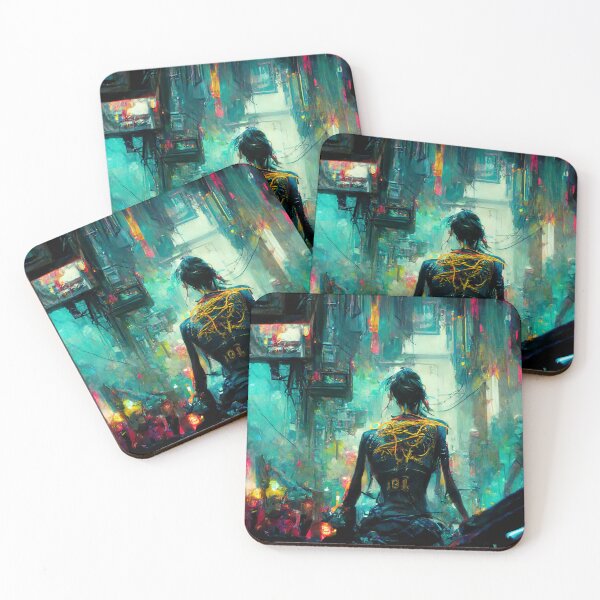 Item preview, Cyberpunk-Japanese Anime Character designed and sold by JsongArtPrints.