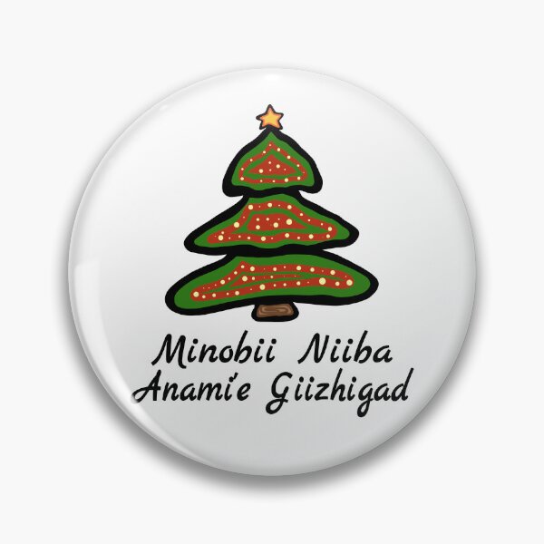 Item preview,  Minobii Niibaa Anama'e Giizhiigad! Merry Christmas Ojibwe designed and sold by MagicBoutique.
