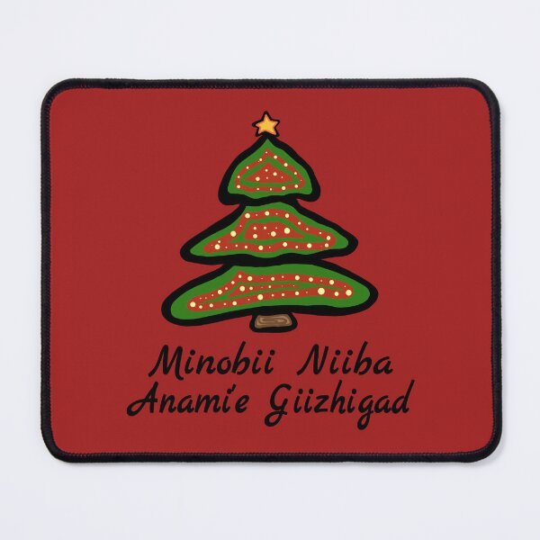 Item preview,  Minobii Niibaa Anama'e Giizhiigad! Merry Christmas Ojibwe designed and sold by MagicBoutique.