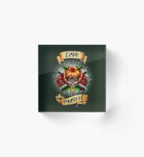 SUGAR SKULL CHAT NOIR Acrylic Block