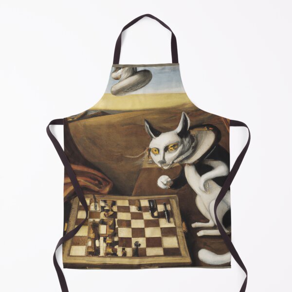 Item preview, Chess Lover Cat Plays a Chess Game Funny Surreal Digital Art designed and sold by DigitalMandy.