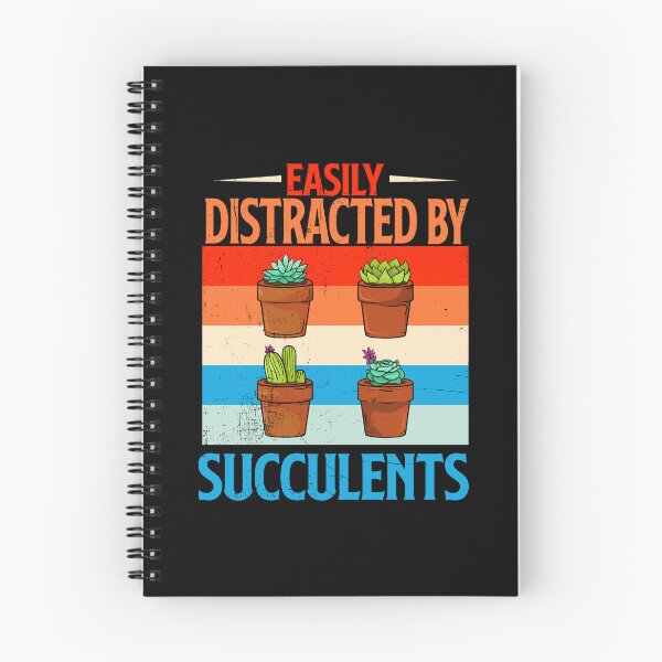 Item preview, Easily Distracted By Succulents Gift Gardening Retro Vintage designed and sold by Músico Ilustre.