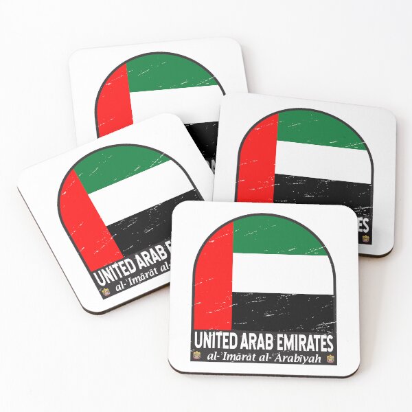 Artikelvorschau, Flaggen-Emblem der Vereinigten Arabischen Emirate im Used-Look entworfen und verkauft von KrisSidDesigns.